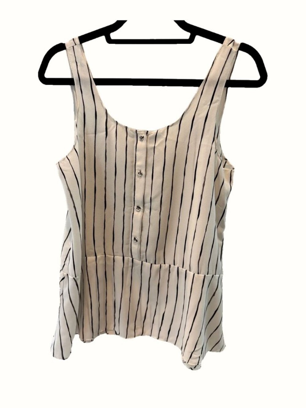 HATCH Maternity Striped Sleeveless Top XS White Black LN